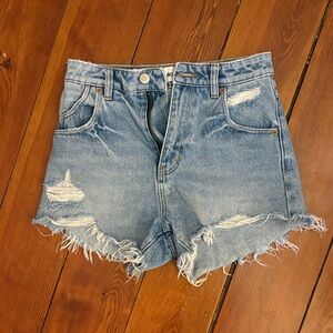 ROLLA'S Blue Distressed Jean Shorts